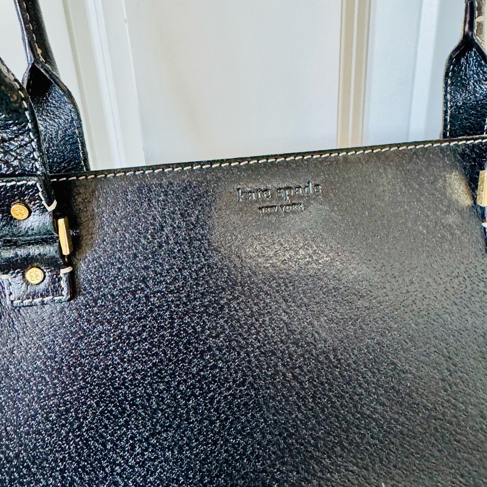 Vintage Kate Spade Elegant Black Leather Handbag - Picture 2 of 15